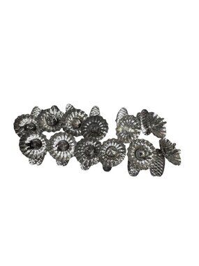 Vintage Metal Christmas Tree Candle Clip Holders Lot Of 12 Silver Tone Pinecone